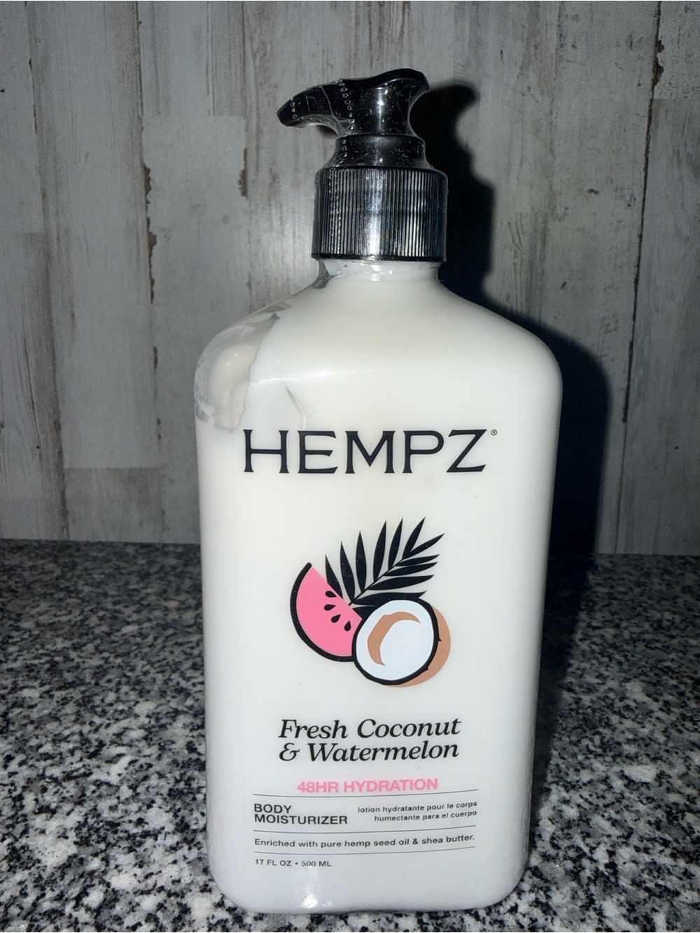 Hempz Fresh Coconut & Watermelon Conditioner Bottle - White with Pink Accents